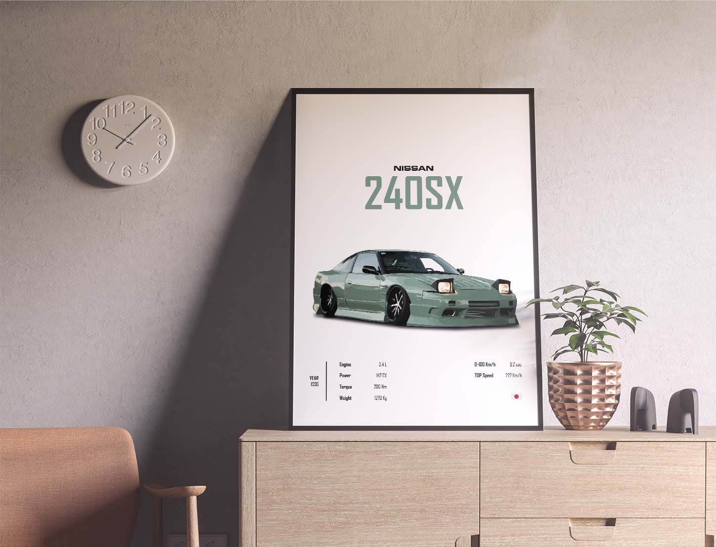 Nissan 240SX - Sports Car Poster Print | Architeg Prints